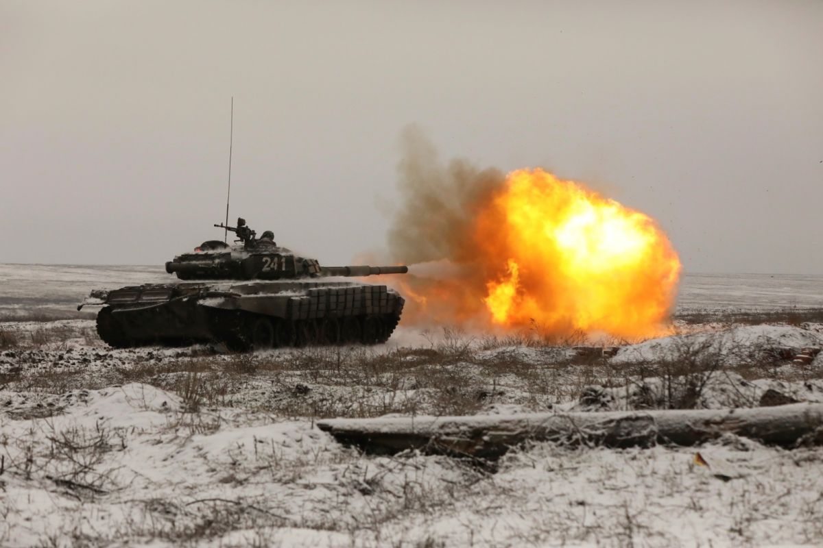 ▲俄羅斯在烏克蘭東部增兵12萬，造成烏克蘭局勢緊張。（圖／美聯社／達志影像）