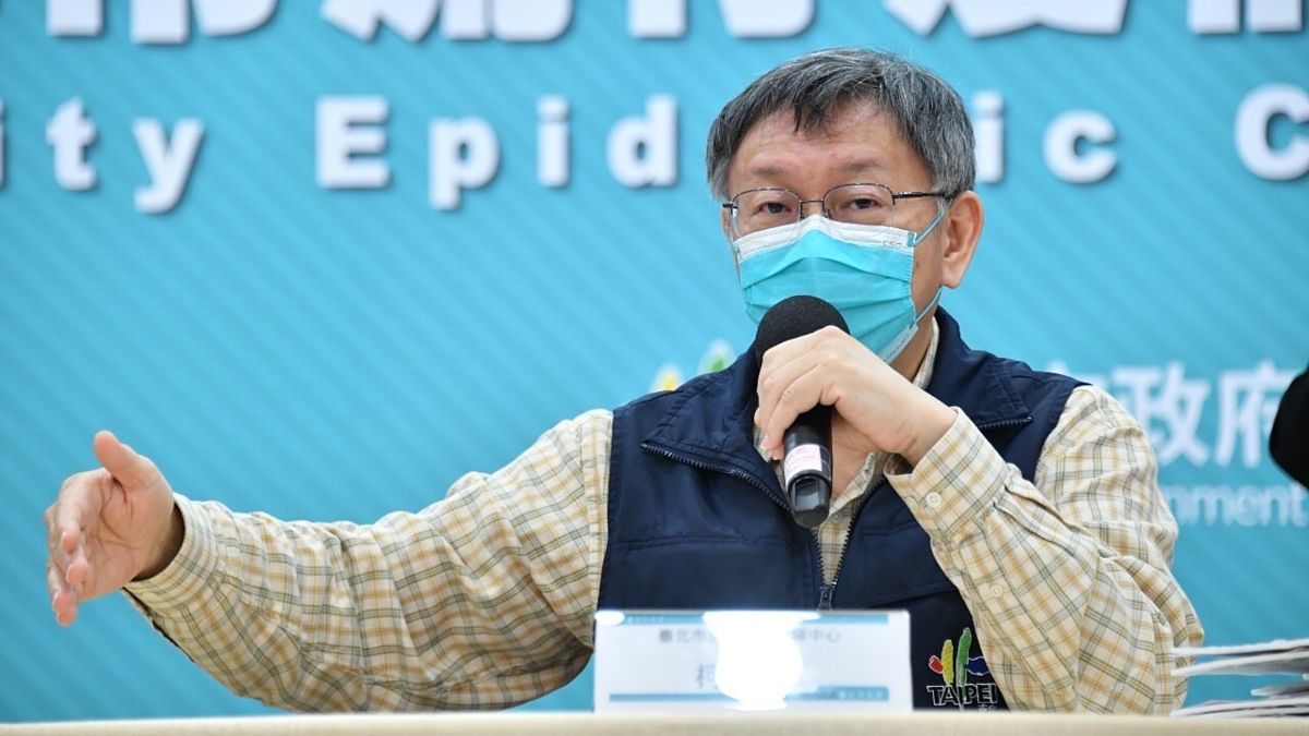 ▲針對外界抨擊「北市打不到高端疫苗」，台北市長柯文哲17日回應，表示「就是聲量太大，這種就是故意炒作。」（圖／台北市政府提供）