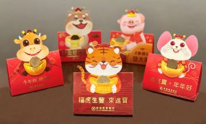 華南銀行今年推出虎年發財金御守,以御守造型的外包裝設計,並選良辰吉時擺放在銀行金庫吸滿財氣,讓客戶在新的一年「如虎添翼,福虎生豐」。(圖/華南銀行提供) ▲華南銀行今年推出虎年發財金御守,以御守造型的外包裝設計,並選良辰吉時擺放在銀行金庫吸滿財氣,讓客戶在新的一年「如虎添翼,福虎生豐」。(圖/華南銀行提供)