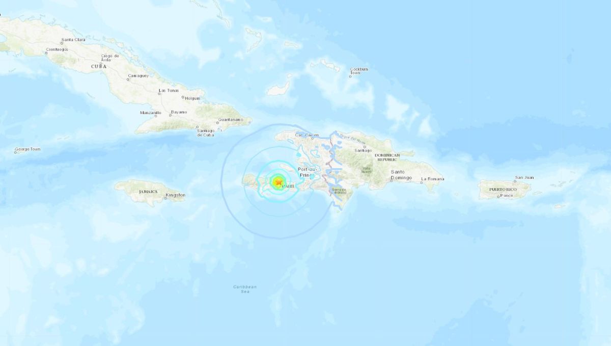 ▲海地西南部今天一早發生規模5.3地震。（圖／翻攝自USGS）