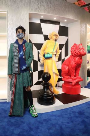 LV男裝趴有確診足跡!9男星急快篩 台北101明休館清消 ▲陳柏霖出席路易威登台北101購物中心四樓都會廣場全新男裝專門店。(圖/LOUIS VUITTON提供)