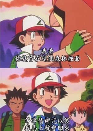 ▲小智在1999年1月28日要比雕(大比鳥)先留在常磐森林等他,辦完事情就會馬上回來接牠。(圖/翻攝畫面) ▲小智在1999年1月28日要比雕(大比鳥)先留在常磐森林等他,辦完事情就會馬上回來接牠。(圖/翻攝畫面)