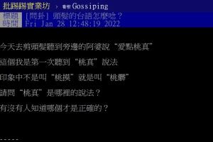 ▲原PO聽不太懂阿婆說「頭髮」的台語口音。（圖／翻攝自《PTT-Gossiping》）