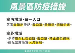 ▲過年期間觀光局會以燈號警示風險，並進行人流管控。紅燈區即不要進去， 綠燈正常。(圖／高市府提供)