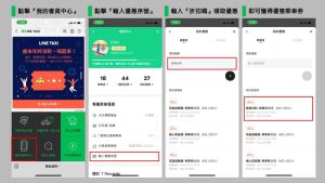 ▲LINE TAXI優惠碼輸入方式說明。（圖／LINE TAXI提供）