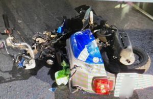 遭賓士車撞上送醫不治　騎士疑未依規定左轉
