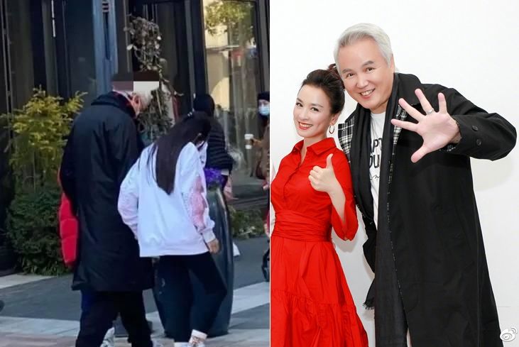 ▲張庭與林瑞陽一家人被目擊在上海逛街。（圖／翻攝張庭微博）