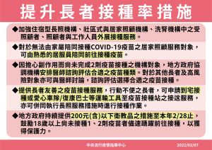 ▲指揮中心提出5大計畫，希望能提升長者接種率。（圖／指揮中心）