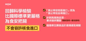 ▲行政院宣布解禁日本福島食品，將回歸科學檢驗，把關食安，不會容許「核食」進口。（圖／行政院提供）