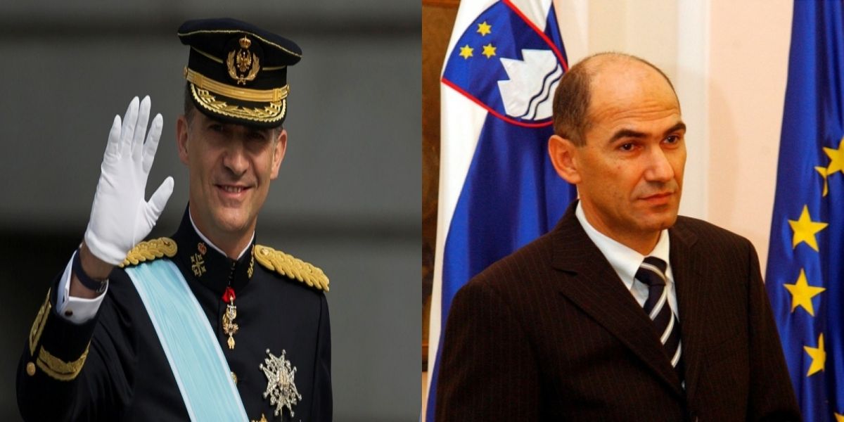 ▲西班牙國王（左）和斯洛維尼亞總理（右）9日皆確診新冠肺炎。資料照合成。（圖／美聯社／達志影像）