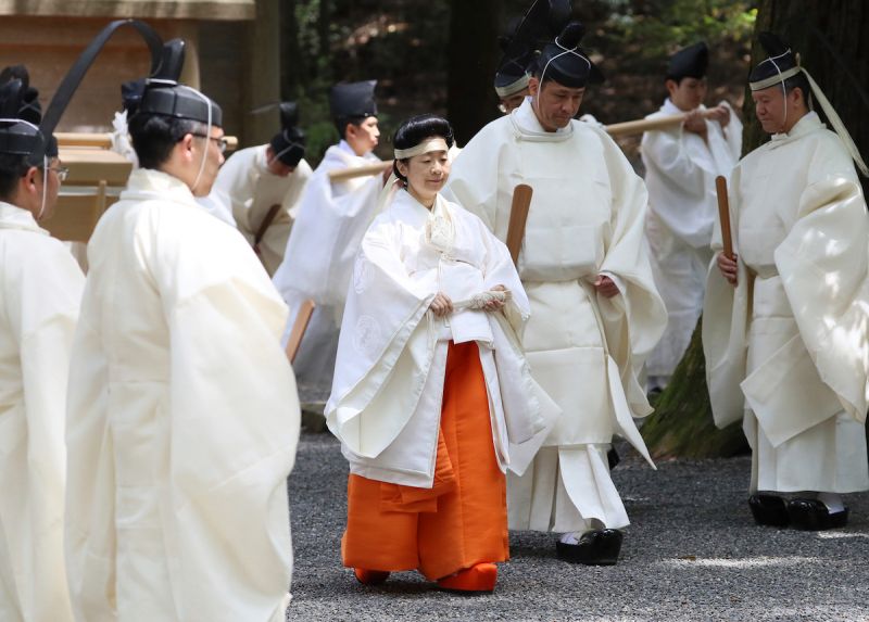 ▲清子於2017年繼任為伊勢神宮祭主。（圖／美聯社／達志影像）