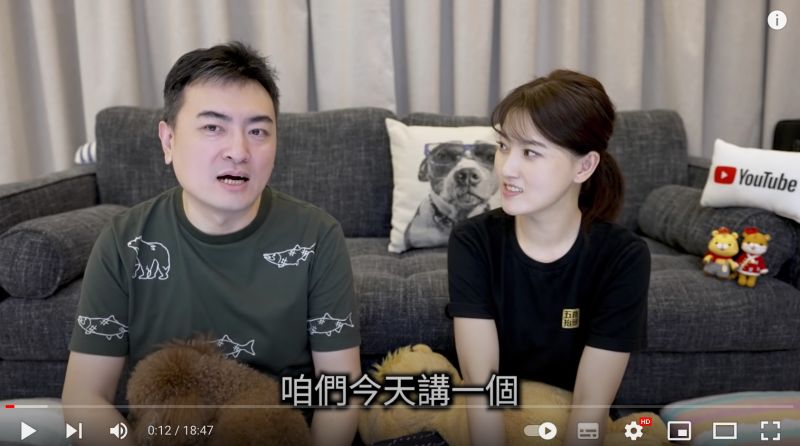 ▲YouTuber《老高與小茉》昨（2）日深夜宣布愛犬罹癌，決定無限期停更頻道，雖然頻道年收破3億，2人卻選擇不生小孩，老高更曾以「未來人」理由回應，引發熱議。（翻攝自YouTube@老高與小茉 Mr & Mrs Gao）