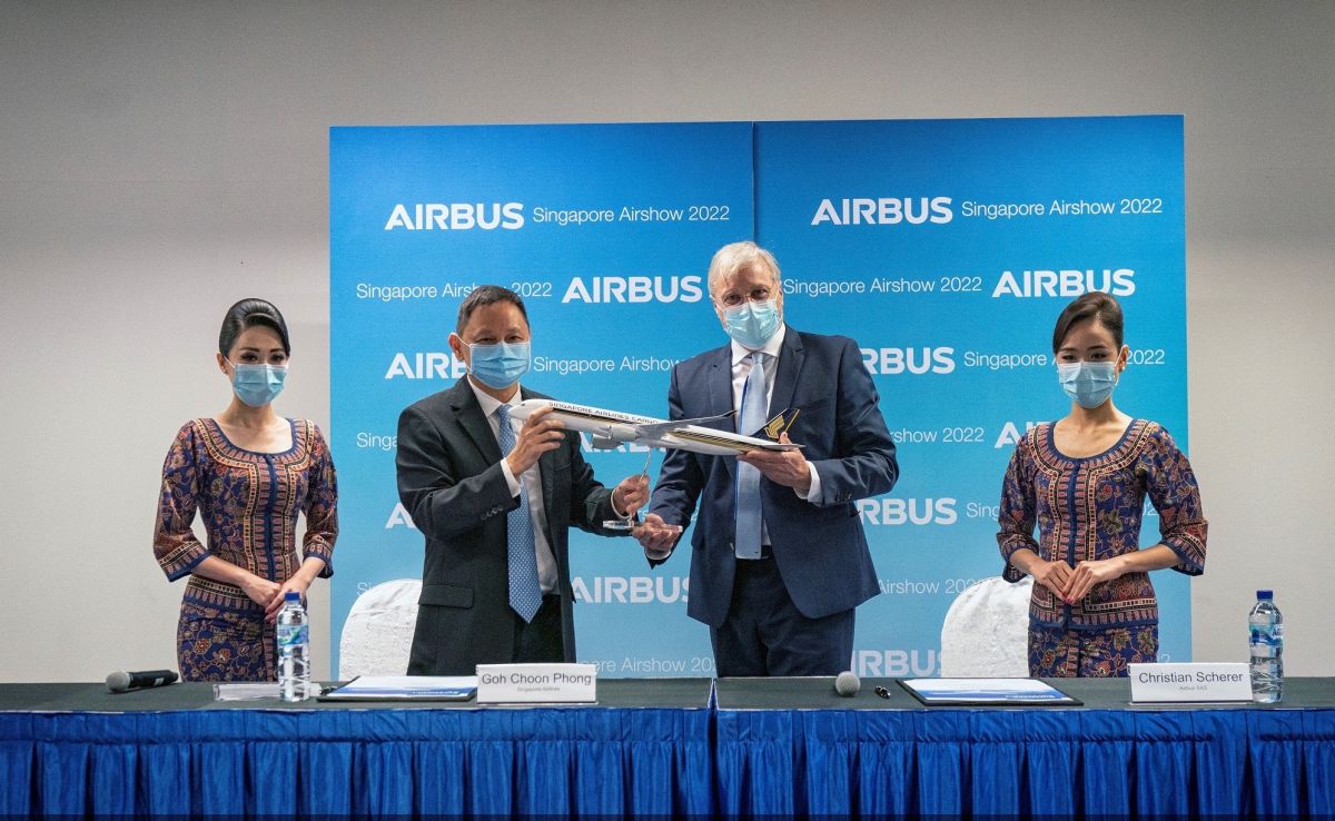 ▲新加坡航空與空中巴士簽訂7架空中巴士A350F貨機的確定訂單以及五架的選擇權。（圖／新航提供）
