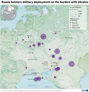 ▲俄羅斯聲明又有一支部隊自烏克蘭邊境撤離。（圖／翻攝自法新社）