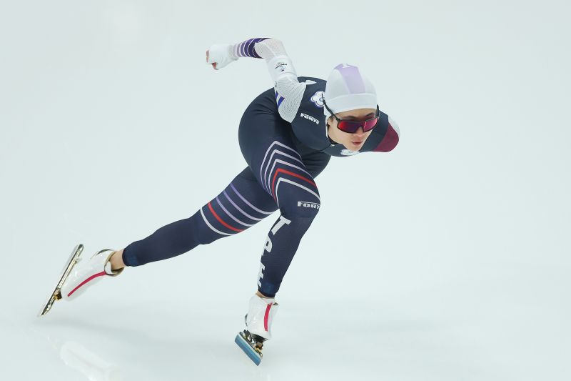 ▲競速滑冰女將黃郁婷參加北京冬奧時，因不當言行引發爭議。（圖／中華奧會提供）