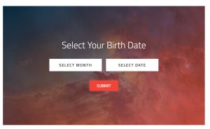 ▲左邊選擇出生月份，右邊選擇出生日期。（圖／截自NASA官網）