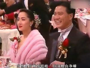 ▲萬梓良(右)和恬妞的婚姻只維持4年。翻攝TVB視頻