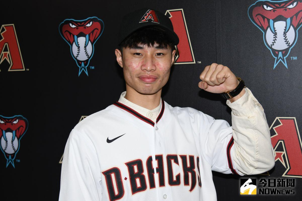 ▲林昱珉加盟美職亞歷桑納響尾蛇隊，並且將參加杭州亞運中華培訓隊。（圖/記者林調遜攝）