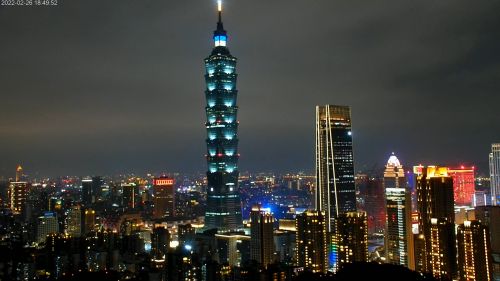 ▲從象山上也可從高空飽覽信義區繁華夜景。（圖／翻攝自象山看台北 - 4K即時影像畫面截圖）