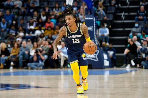 ▲灰熊主控Ja Morant。(圖/美聯社/達志影像)