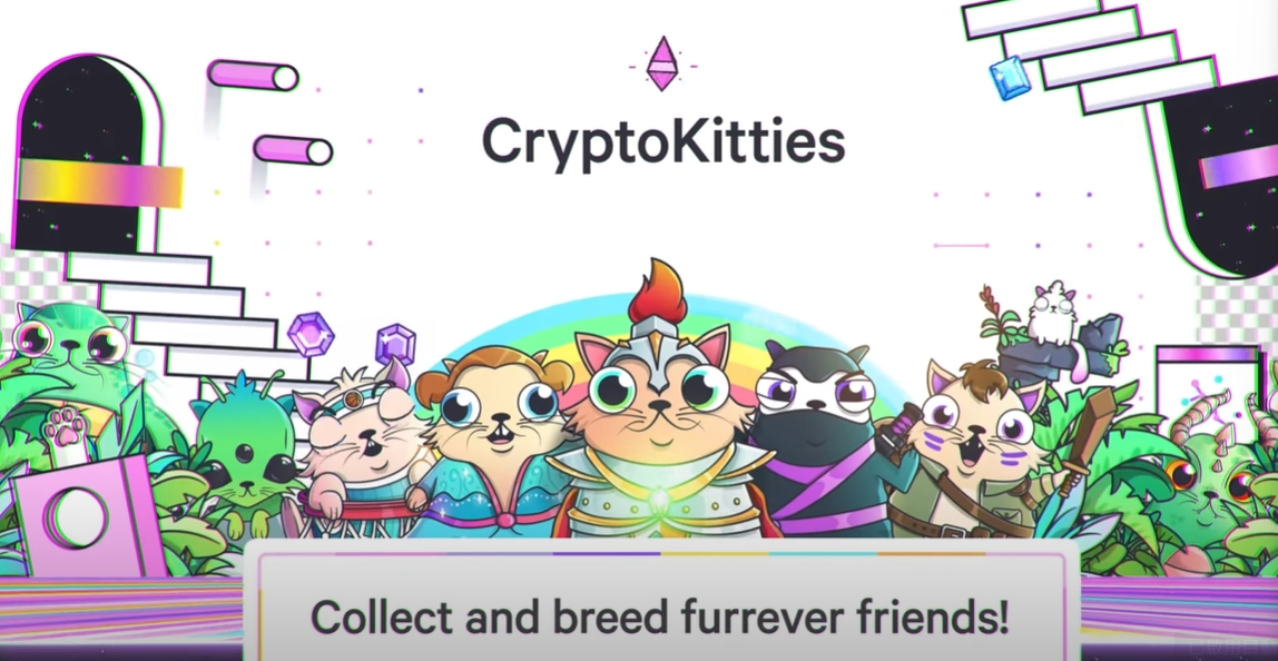 ▲NFT狂潮從何時開始？一切要從2017年底的一款，在乙太鏈上的CryptoKitties（謎戀貓）「虛擬貓咪養成」遊戲開始說起。（圖／擷取自Youtube CryptoKitties）