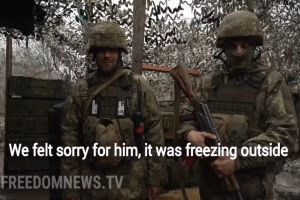 ▲烏國士兵們述說遇見Rambo及手足們的經過。（圖／YT帳號FNTV-FreedomNewsTV）