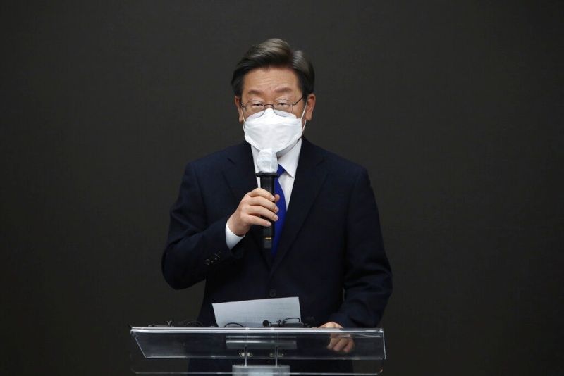 ▲李在明承認敗選。(圖/美聯社/達志影像)