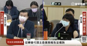 ▲國民黨立院黨團曾銘宗今（10）日於司法及法制委員會質詢促轉會代理主委葉虹靈。（圖／翻攝自國會頻道）