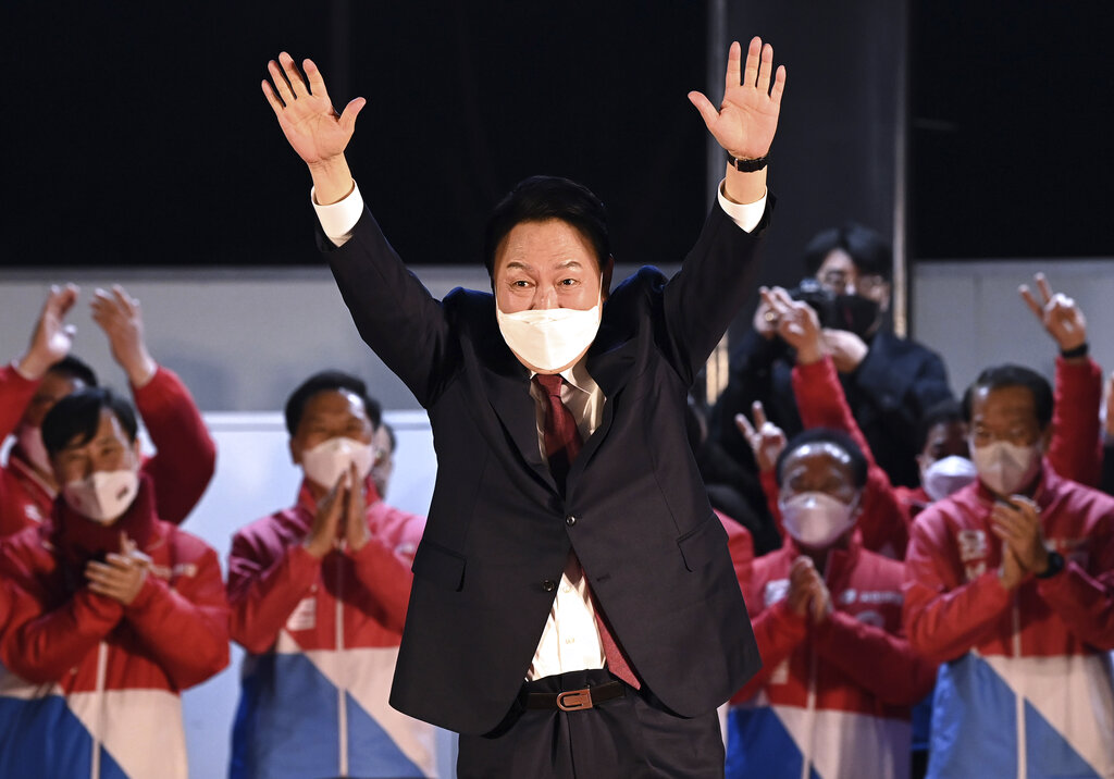 ▲韓國候任總統尹錫悅即將於10日上任。（圖／美聯社／達志影像）