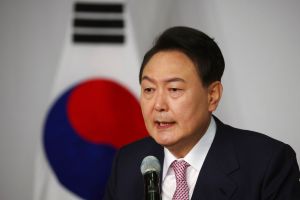 ▲尹錫悅在韓國第20屆總統中勝選。（圖／美聯社／達志影像）