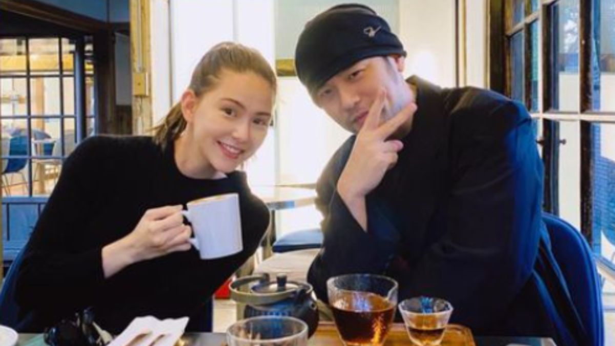 ▲昆凌（左）、周杰倫和江蕙喝下午茶。（圖／昆凌IG）