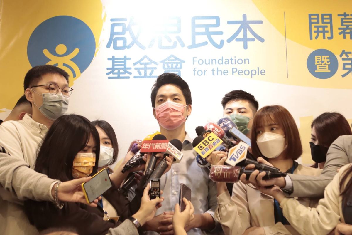 ▲國民黨立委蔣萬安出席江啟臣啟思民本基金會成立。