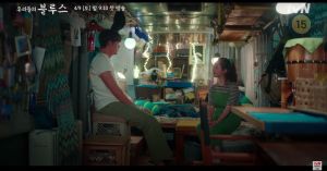▲劇中，韓志旼（右）與金宇彬關係曖昧。（圖／tvN YouTube）