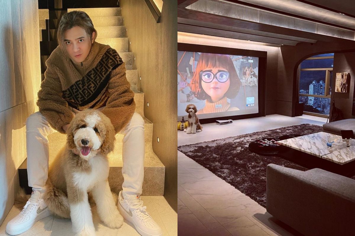 ▲羅志祥豪宅客廳宛如電影院，家中頂樓模樣也曝光了。（圖／yuki_2020_10_10 IG）