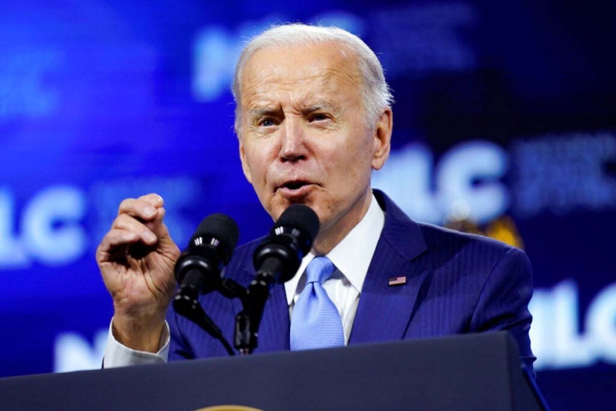 ▲美國今天宣布，對俄羅斯實施「嚴厲」的新制裁。圖為美國總統拜登。（圖／美聯社／達志影像）