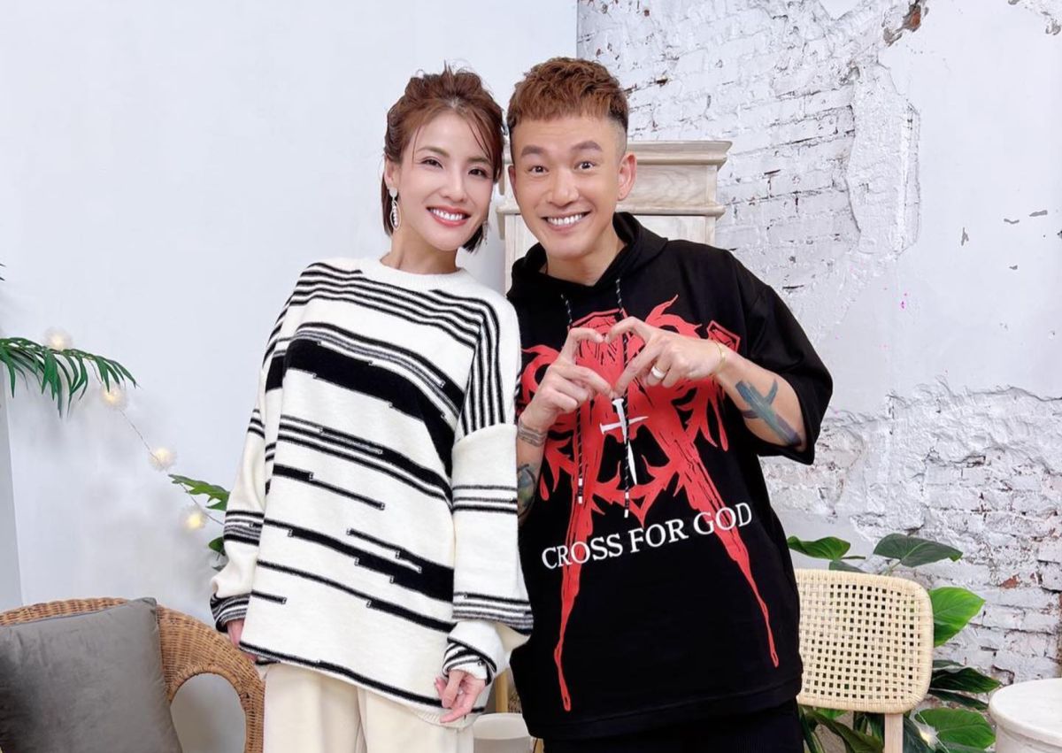 ▲徐小可（左）閨密坐月子，阿Ben（右）送禮被虧像去醫院探病。（圖／白吉勝&徐小可 Love 白宮這一家臉書）