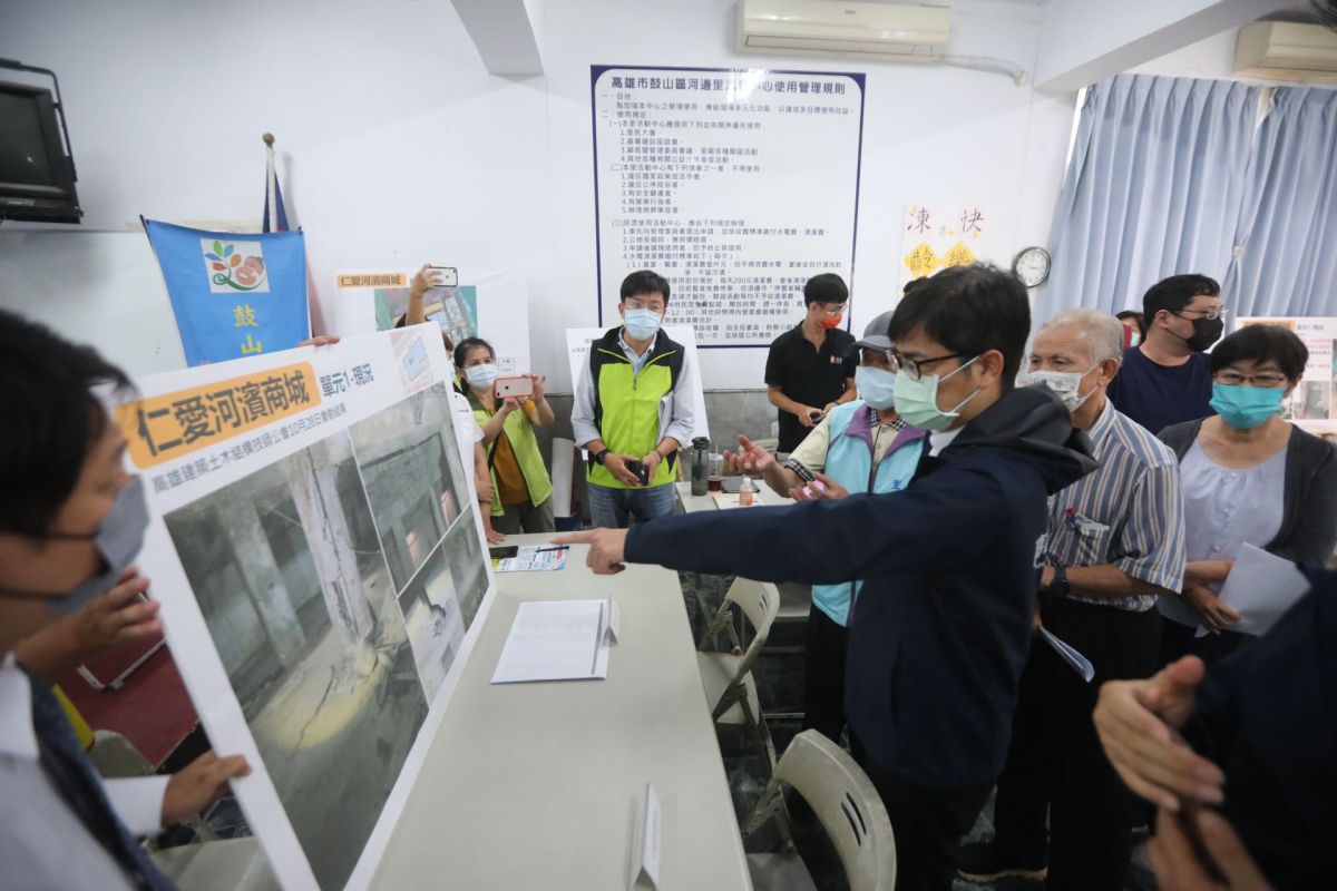 ▲陳其邁強調仁愛河濱商城將持續透過都市更新，改善區域公共環境，提升居家安全與居住品質。（圖／高市府提供）