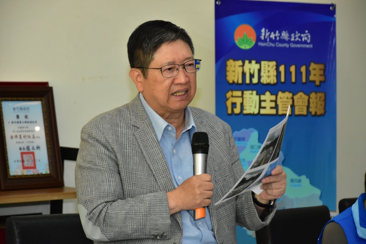 ▲新竹縣長楊文科宣布，不跟進教育部公告的最新停課指引。（圖／新竹縣政府提供）