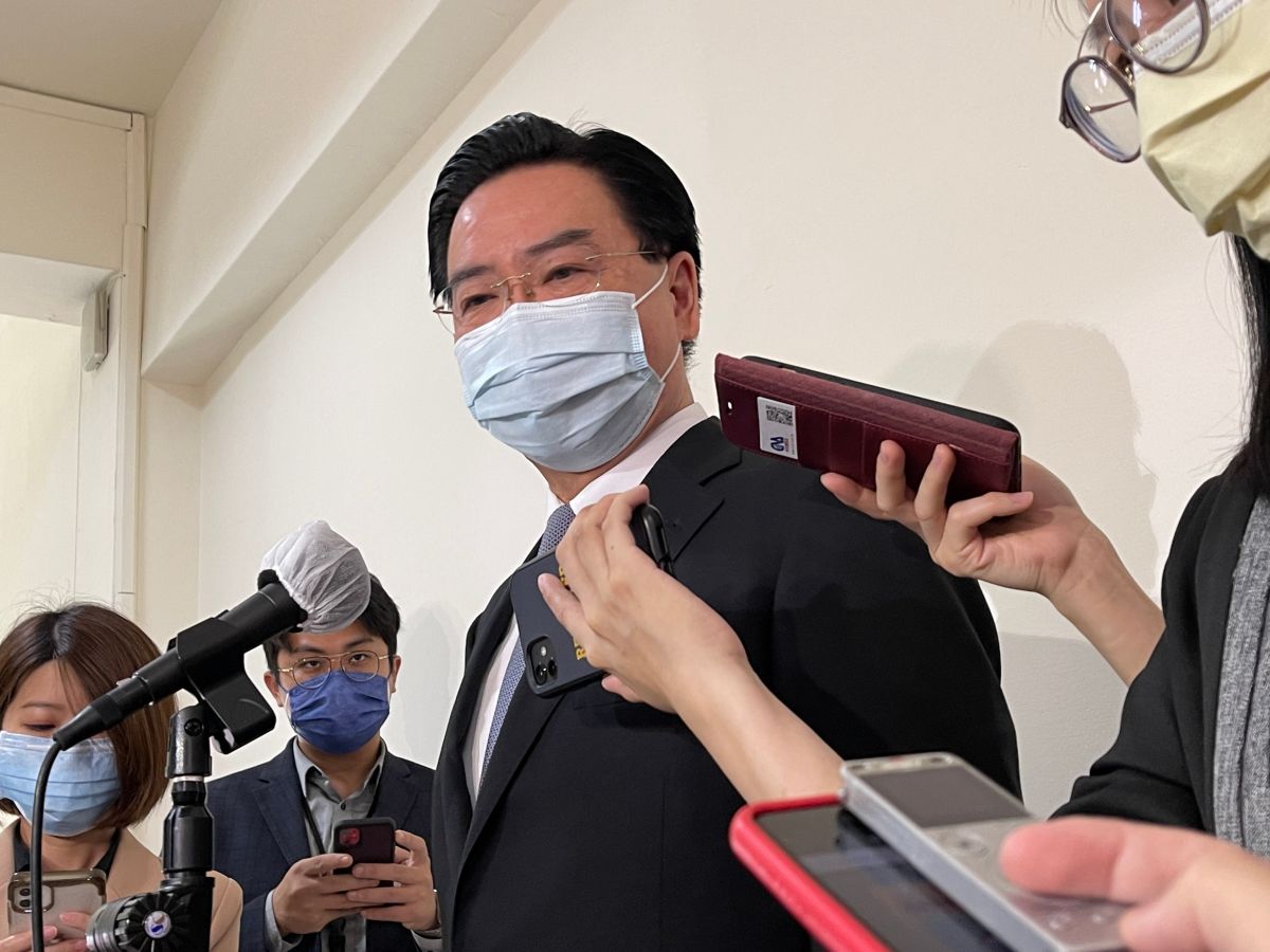 ▲外交部長吳釗燮指出，有關俄羅斯機密文件，不確定是不是事實。（圖／記者王敏旭攝，2022.03.16）