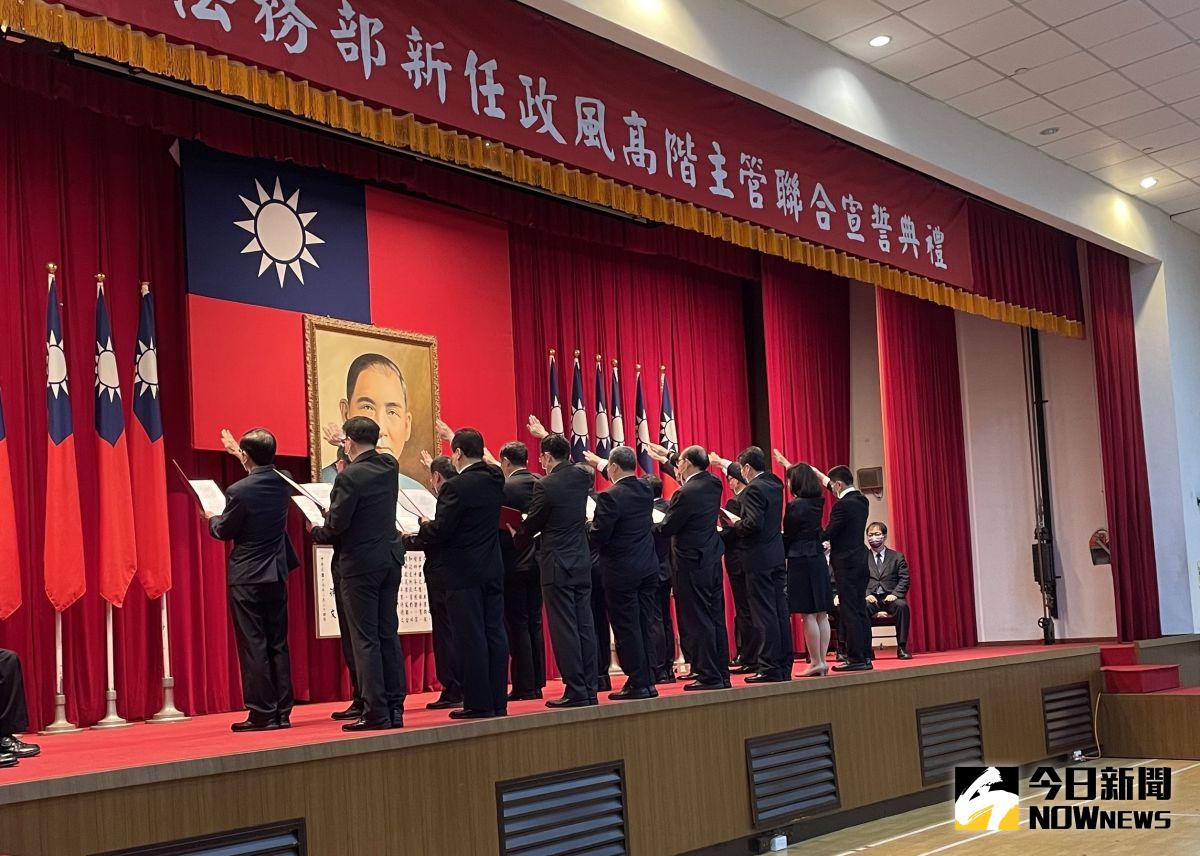 ▲法務部新任政風高階主管聯合宣誓典禮。（圖／記者潘千詩攝，2022.3.16）