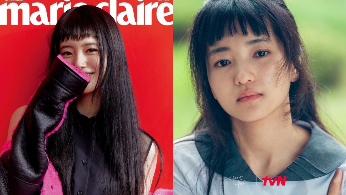 ▲秀智新造型撞臉金泰梨（右）。（圖／秀智IG、tvN）