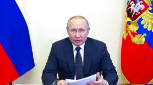 ▲俄羅斯總統蒲亭首次承認俄國正遭受西方制裁帶來的痛苦。（圖／美聯社／達志影像）