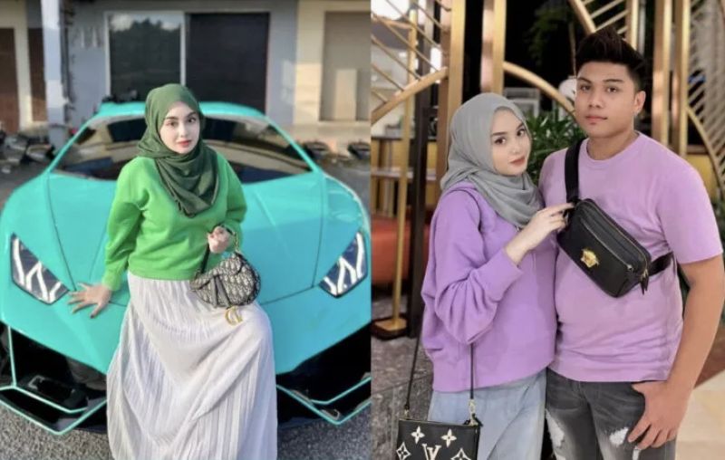 ▲馬來西亞一名19歲的嫩妻 Anes Ayuni Osman 送丈夫千萬跑車。（圖／翻攝自抖音）