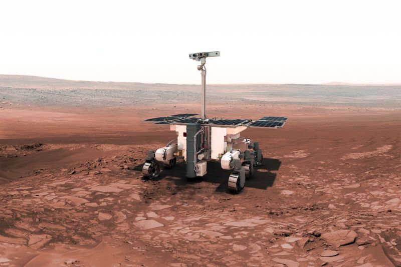 ▲歐洲太空總署宣布，暫停與俄國合作進行的ExoMars火星任務。圖為探測車。（圖／美聯社／達志影像）