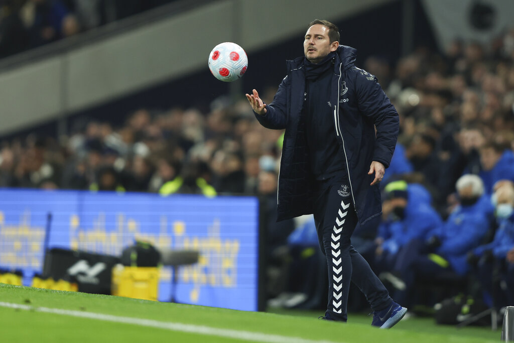 ▲43歲的英格蘭傳奇球星蘭帕德(Frank Lampard)退役後轉任教練，目前執教英超艾佛頓。（圖／美聯社／達志影像）