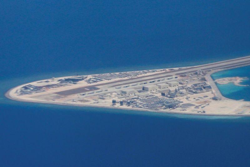 ▲衛星圖像顯示，中國繼續在南海有爭議的渚碧礁（Subi Reef）大興土木。圖為渚碧礁。（圖／美聯社／達志影像）