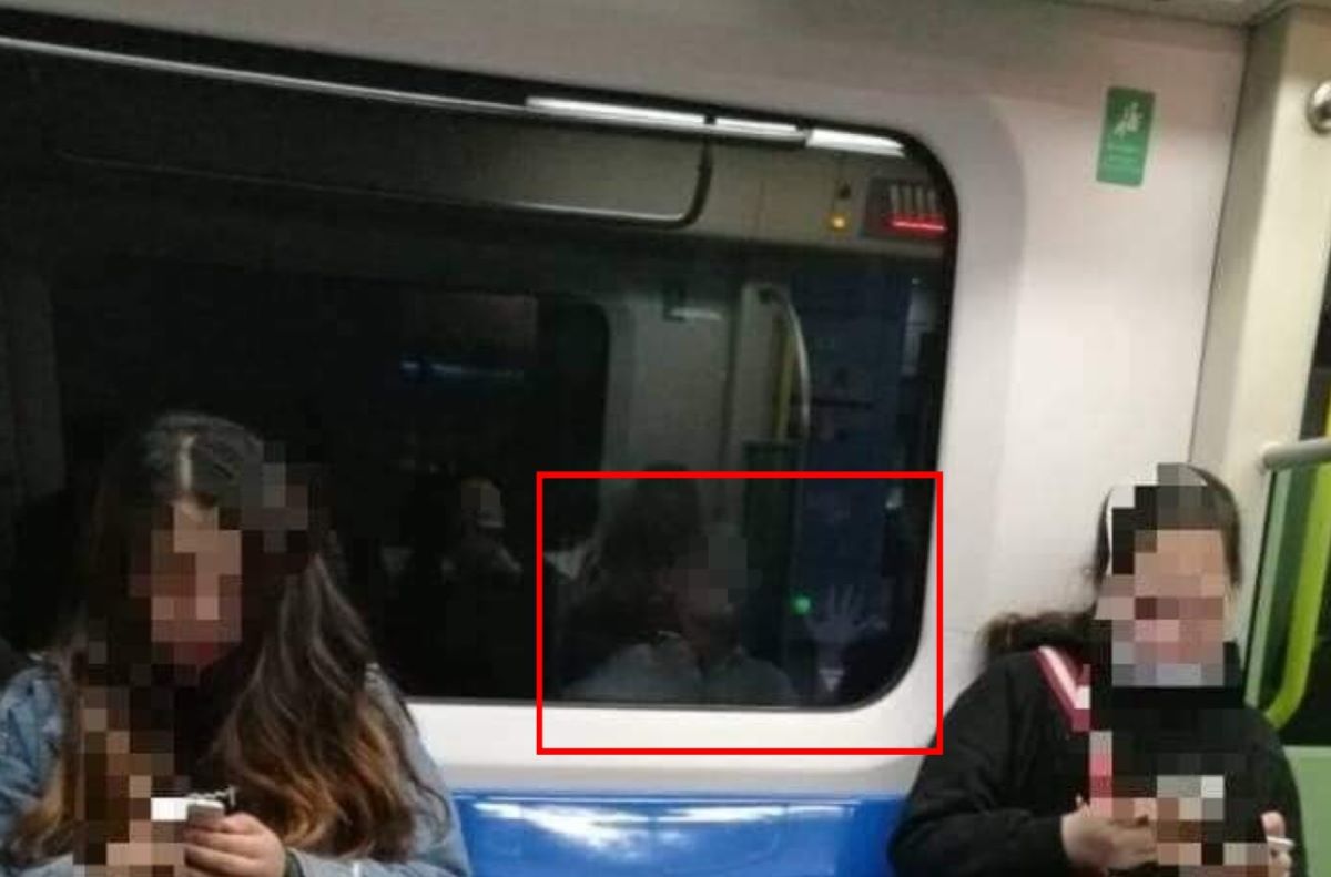 ▲有網友指出，搭乘北捷時看到窗外出現詭異人臉，而引起討論。（圖／翻攝爆廢公社二館臉書）