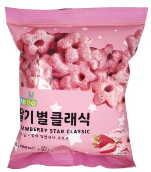 ▲韓國草莓星星餅乾60G。（圖／愛買提供）