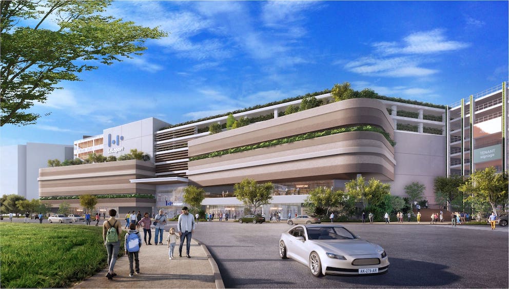 ▲三井Mitsui Shopping Park LaLaport高雄，東側外觀示意圖。（圖／三井提供）