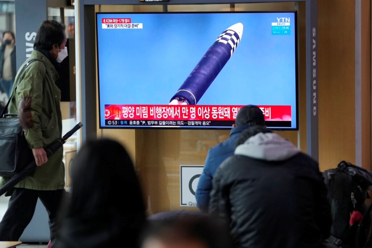 ▲北韓日前試射一枚北韓歷來最大的洲際彈道飛彈後，美國今天在聯合國安全理事會上指控平壤當局做出「愈來愈危險的挑釁行為」，呼籲對北韓採取更嚴厲的國際制裁。（圖／美聯社／達志影像）